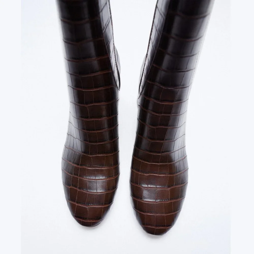ZARA Mid-Height Ankle Boots - Picture 2 of 13